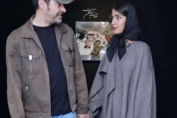 شهاب حسینی و همسر دومش با تیپ های چنجالی در یک مراسم