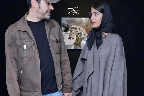 شهاب حسینی و همسر دومش با تیپ های چنجالی در یک مراسم