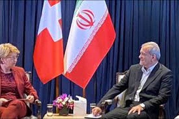 دیدار پزشکیان با رئیس جمهور سوئیس