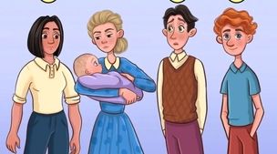 فقط یک آدم تیزبین می تواند پدر واقعی کودک را در عرض ۷ ثانیه در تصویر ببیند!