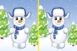 تست هوش | 2 اختلاف فاحش این برفکی‌ها را پیدا کن !