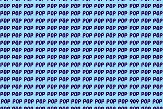 تست هوش | ۱۵ ثانیه وقت داری عدد ۹۰۹ رو بین کلمات POP پیدا کنی!