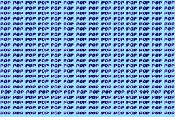 تست هوش | ۱۵ ثانیه وقت داری عدد ۹۰۹ رو بین کلمات POP پیدا کنی!