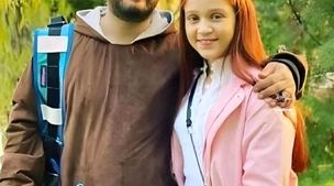 عکس علی صادقی و دخترش