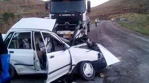 جزئیات حادثه مرگبار در قوچان |  تصادف پراید و تریلر، 5 کُشته برجای گذاشت
