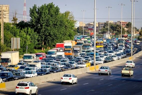 ترافیک سنگین در آزادراه شمال